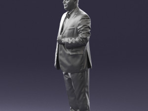 bearded man black suit 0512 3d print ready 3D 프린트 모델