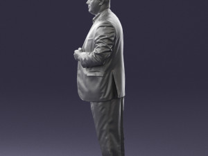 bearded man black suit 0512 3d print ready 3D 프린트 모델