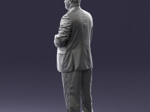 bearded man black suit 0512 3d print ready 3D 프린트 모델