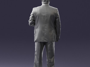 bearded man black suit 0512 3d print ready 3D 프린트 모델