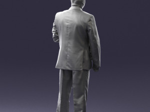 bearded man black suit 0512 3d print ready 3D 프린트 모델