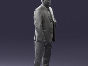 bearded man black suit 0512 3d print ready 3D 프린트 모델