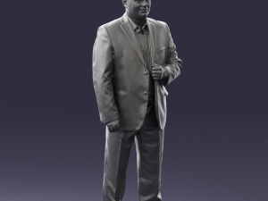 bearded man black suit 0512 3d print ready 3D 프린트 모델