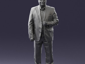 bearded man black suit 0512 3d print ready 3D 프린트 모델