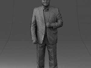 bearded man black suit 0512 3d print ready 3D 프린트 모델