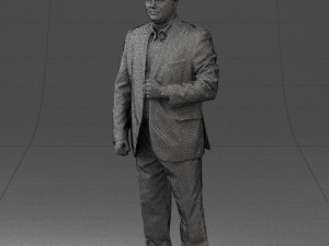 bearded man black suit 0512 3d print ready 3D 프린트 모델