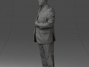 bearded man black suit 0512 3d print ready 3D 프린트 모델