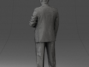 bearded man black suit 0512 3d print ready 3D 프린트 모델