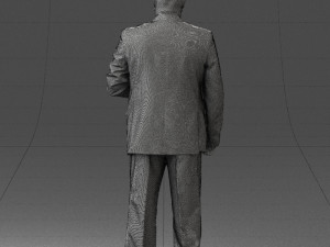 bearded man black suit 0512 3d print ready 3D 프린트 모델