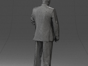 bearded man black suit 0512 3d print ready 3D 프린트 모델