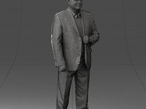 bearded man black suit 0512 3d print ready 3D 프린트 모델