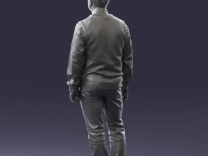 man sleeveless jacket and eans 0511 Modèle 3D