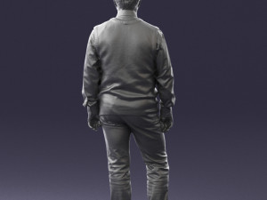 man sleeveless jacket and eans 0511 Modèle 3D