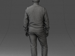 man sleeveless jacket and eans 0511 Modèle 3D