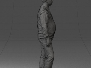 man sleeveless jacket and eans 0511 Modèle 3D