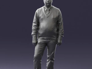 man sleeveless acket and jeans 0511 3d print ready 3D Print Model