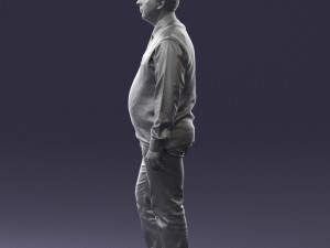 man sleeveless acket and jeans 0511 3d print ready Modelo de Impressão 3D