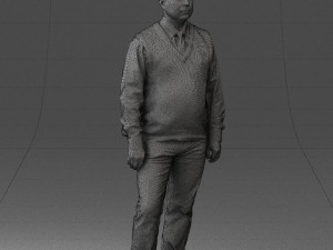 man sleeveless acket and jeans 0511 3d print ready Modelo de Impressão 3D