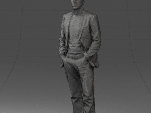 guy blue plaid jacket 0506 Modèle 3D