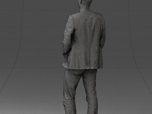 guy blue plaid jacket 0506 Modèle 3D