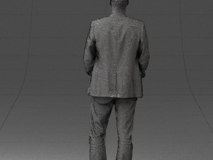guy blue plaid jacket 0506 Modèle 3D