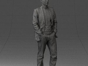 guy blue plaid jacket 0506 Modèle 3D