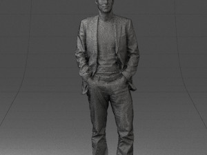 guy blue plaid jacket 0506 Modèle 3D