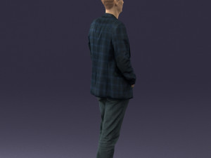 guy blue plaid jacket 0506 3d print ready 3D 打印模型