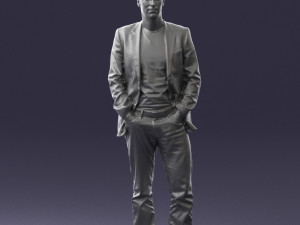 guy blue plaid jacket 0506 3d print ready 3D 打印模型