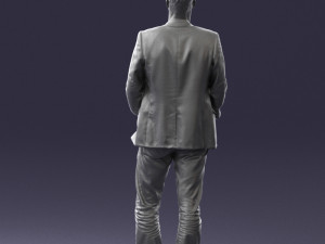 guy blue plaid jacket 0506 3d print ready 3D 打印模型
