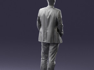 guy blue plaid jacket 0506 3d print ready 3D 打印模型