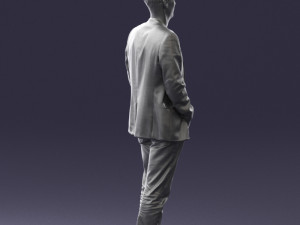 guy blue plaid jacket 0506 3d print ready 3D 打印模型