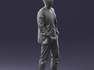guy blue plaid jacket 0506 3d print ready 3D 打印模型