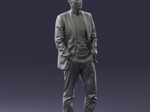 guy blue plaid jacket 0506 3d print ready 3D 打印模型