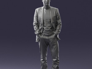 guy blue plaid jacket 0506 3d print ready 3D 打印模型