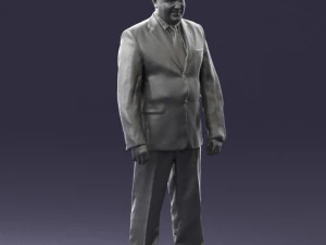 fat man suit with striped tie 0505 3D Model