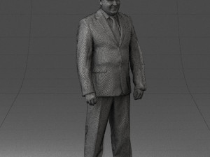 fat man suit with striped tie 0505 3D 모델
