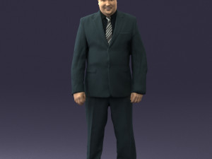 fat man suit with striped tie 0505 3d print ready 3D Print Model