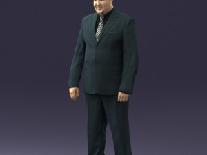 fat man suit with striped tie 0505 3d print ready Modelo de Impressão 3D