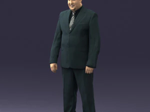 fat man suit with striped tie 0505 3d print ready 3D Print Model
