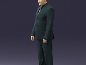 fat man suit with striped tie 0505 3d print ready Modelo de Impressão 3D