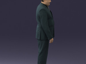 fat man suit with striped tie 0505 3d print ready Modelo de Impressão 3D