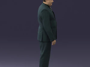 fat man suit with striped tie 0505 3d print ready 3D Print Model