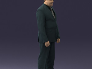 fat man suit with striped tie 0505 3d print ready Modelo de Impressão 3D