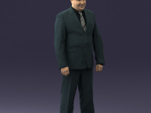 fat man suit with striped tie 0505 3d print ready Modelo de Impressão 3D