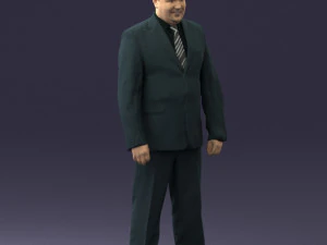 fat man suit with striped tie 0505 3d print ready 3D Print Model