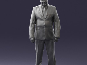 fat man suit with striped tie 0505 3d print ready Modelo de Impressão 3D
