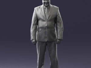 fat man suit with striped tie 0505 3d print ready 3D Print Model