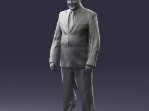 fat man suit with striped tie 0505 3d print ready 3D Print Model