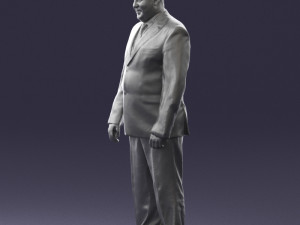 fat man suit with striped tie 0505 3d print ready Modelo de Impressão 3D